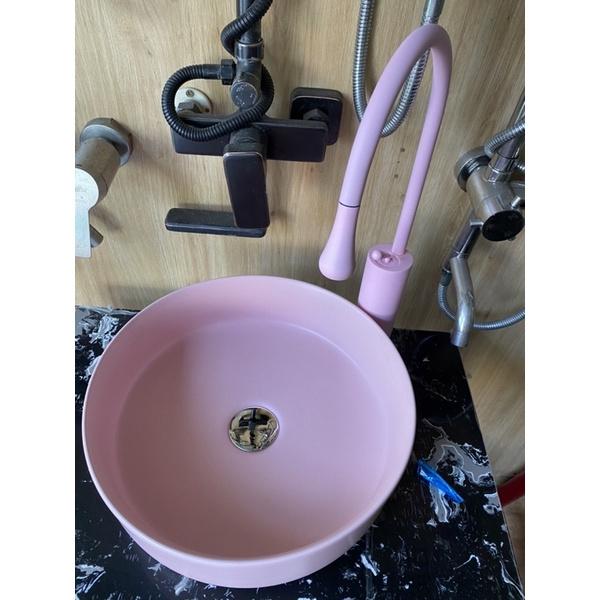 Vòi lavabo thiên nga hồng