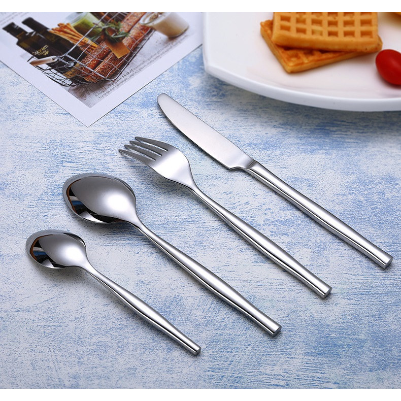 Set 3 dao (22cm), muỗng (19.5cm), nĩa (19.5cm) inox