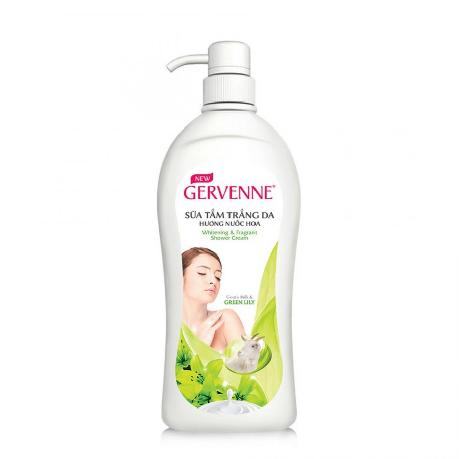 Sữa tắm trắng da Gervenne Green Lily 900gr