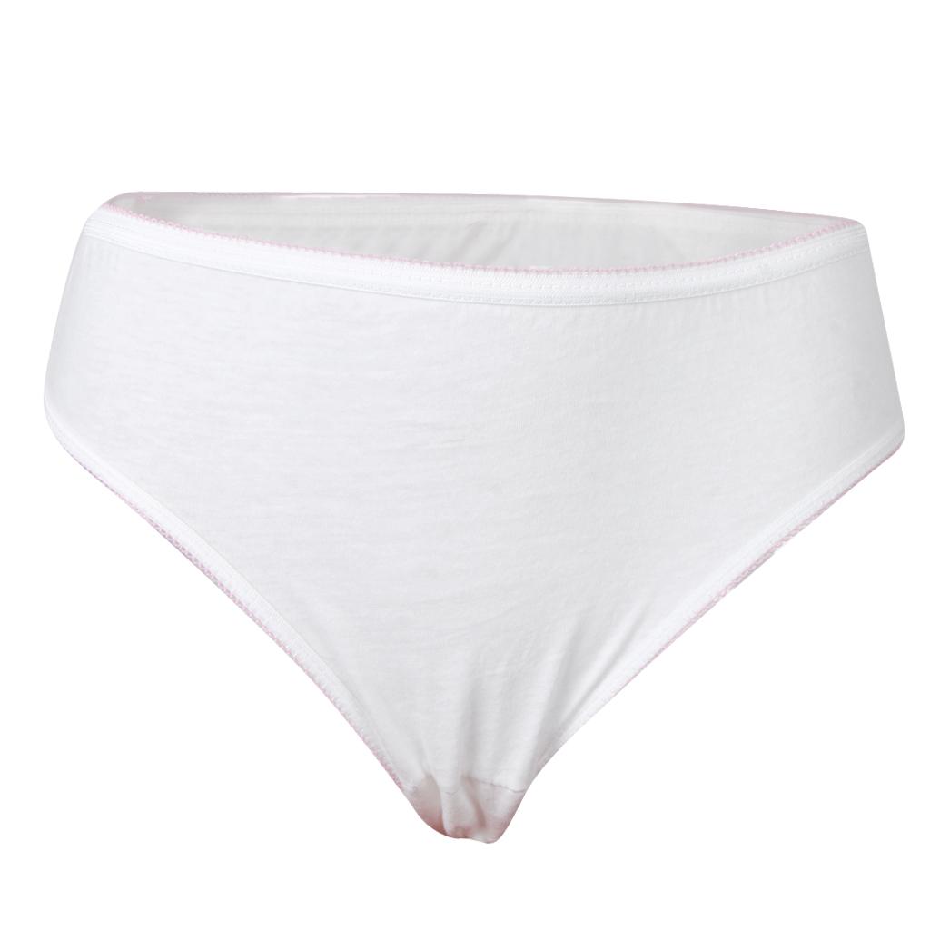 Women’s White Cotton Disposable Panties Underwear for Travel Postpartum SPA