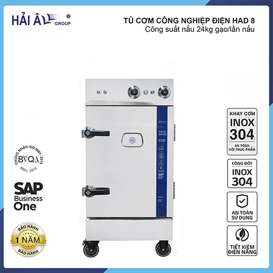 Tủ Nấu Cơm Công Nghiệp Hải Âu HAD 8 - Hàng Chính Hãng