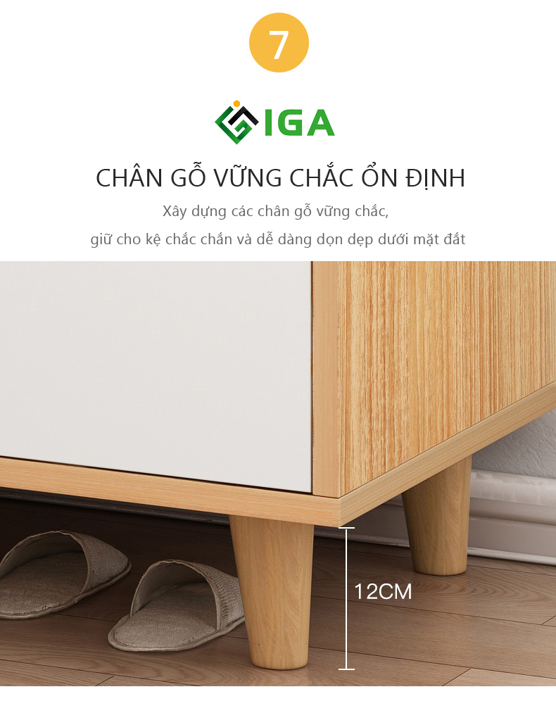 Tủ Giày Thông Minh Mutil Functional Phong Cách Nordic Thương Hiệu IGA - GP170