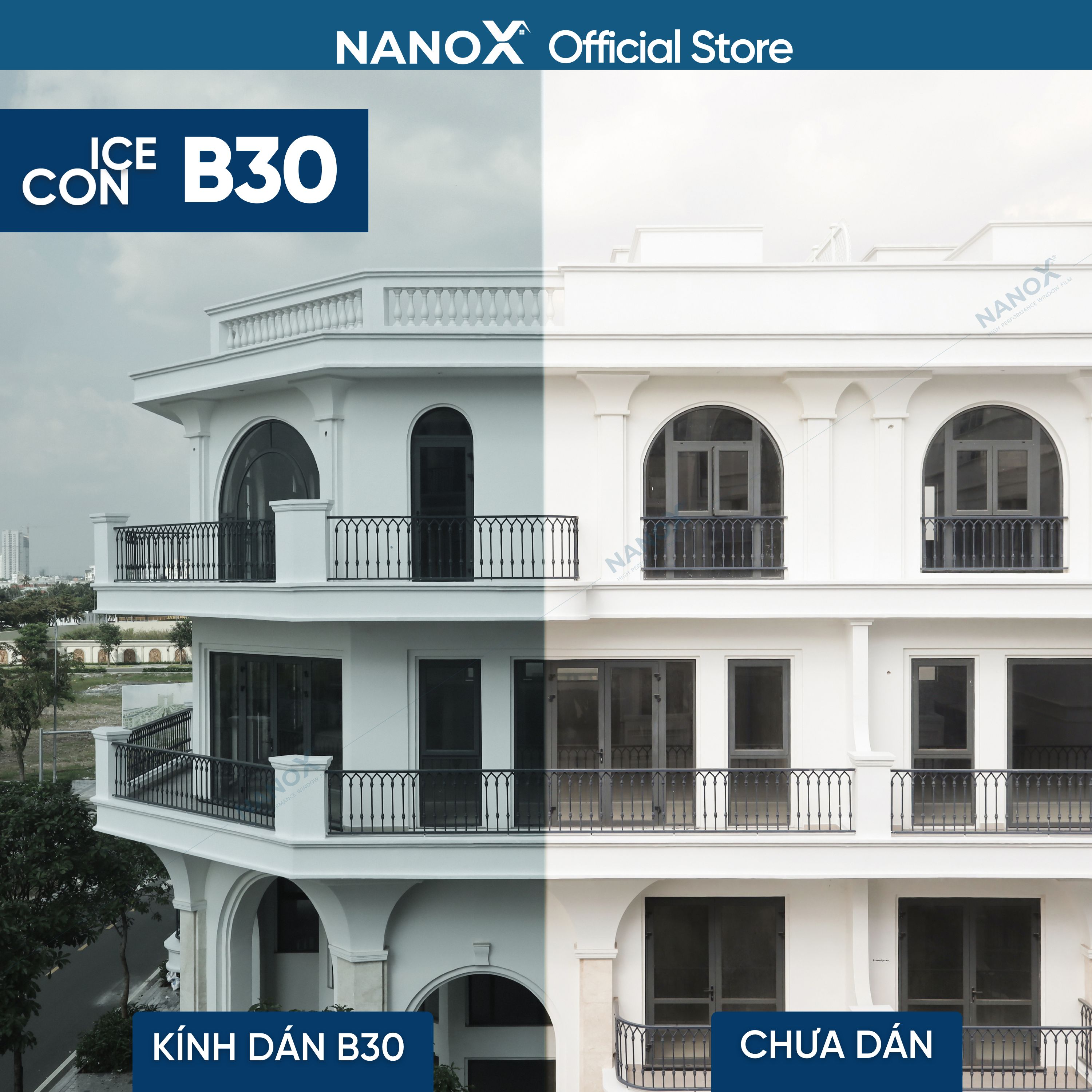 Phim cách nhiệt dán cửa sổ NanoX B30 chống nắng nóng &amp; chống UV mạnh mẽ
