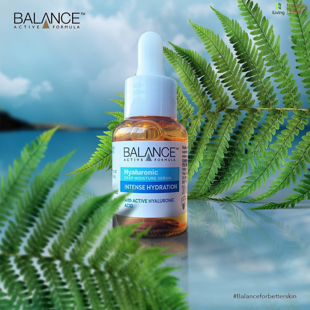 Serum cấp nước dưỡng ẩm Balance Active Formula Hyaluronic Deep Moisturizing 30ml ILIVING-BALSRHYA30