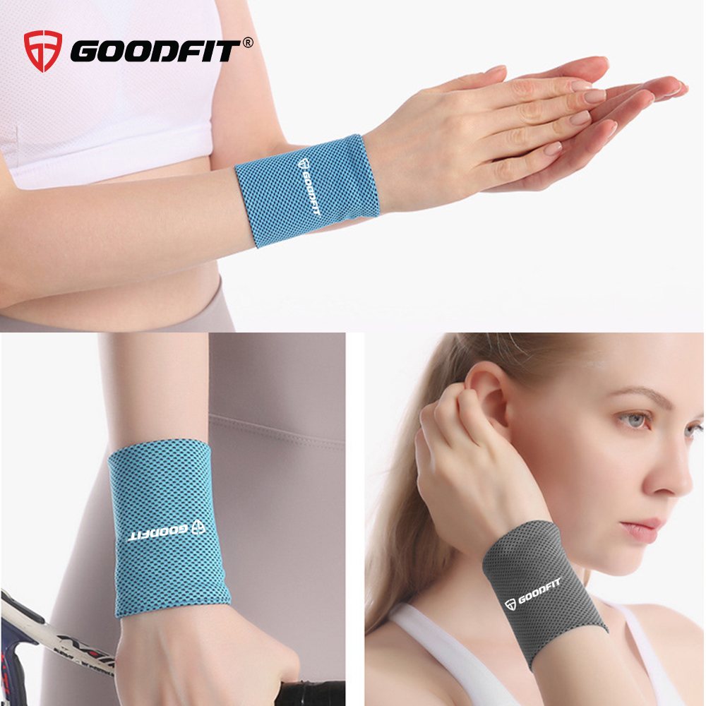Băng đeo cổ tay thấm mồ hôi GoodFit GF308W nhanh khô, thoáng khí khi chơi thể thao