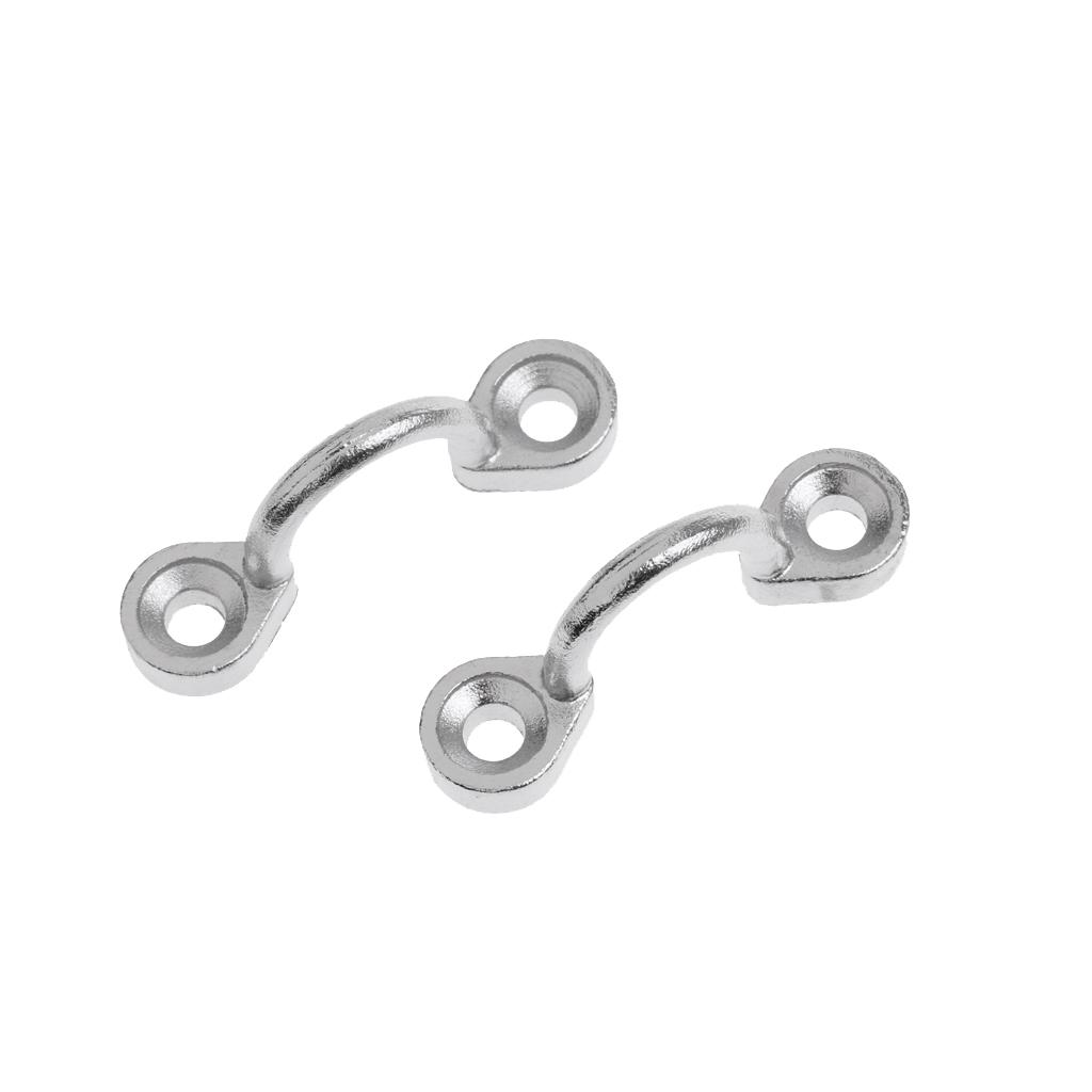6 Pack Marine Grade Stainless Steel Boat Bimini Top Loop Wire Pad Eye Straps
