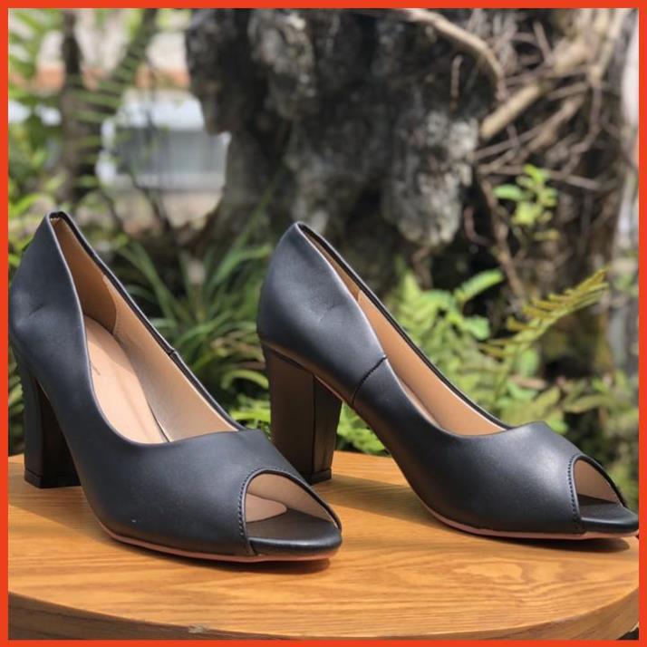 TLG Giày da cao gót nữ 21298 hot trend 2020