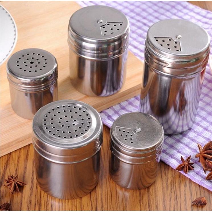 Hủ, Lọ Đựng Tăm, Tiêu INOX Nắp Xoay
