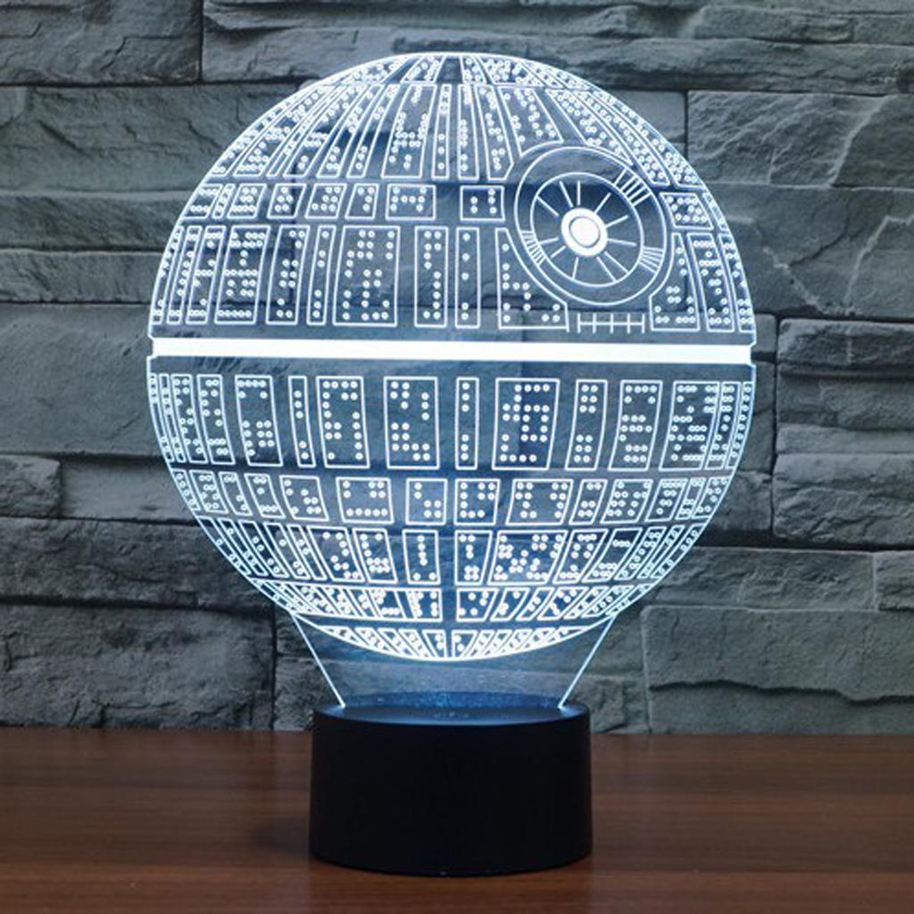 3D Illusion Acrylic Touch Decorating Lamp Light for Star War Multi-color