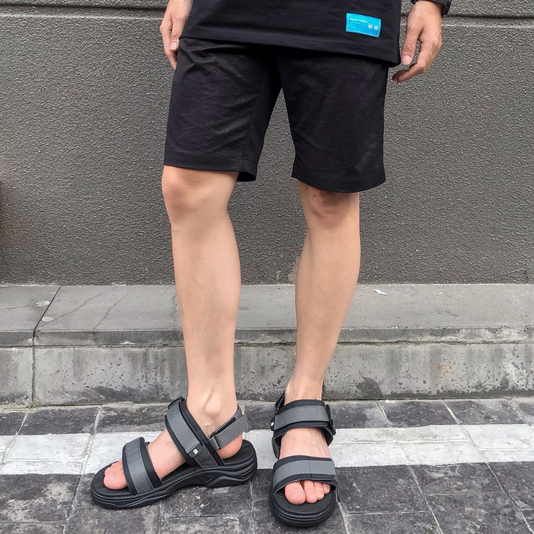 Giày Sandal Nam The Bily Quai Ngang - Màu Xám BL03X