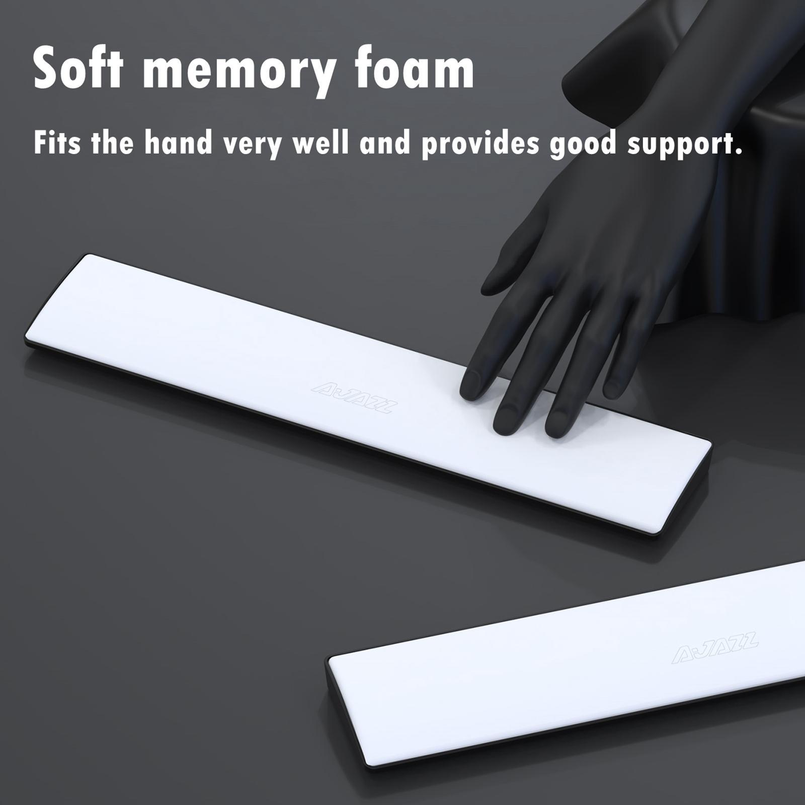 Keyboard wrist rest support pad mouse Foam 61Keys White