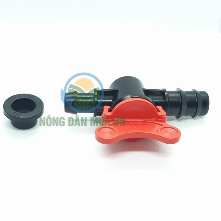 Combo 10 Van khởi thủy ống LDPE 16mm dùng trong hệ thống tưới - khởi thủy có van kèm roăng cao su
