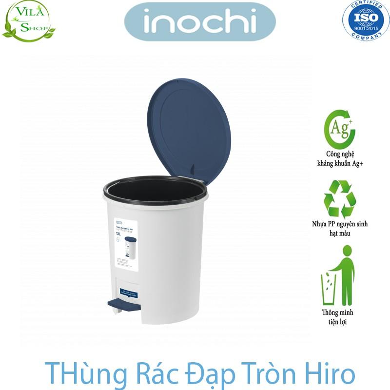 Thùng Đựng Rác, Thùng Rác Nhựa Đạp Chân Nắp Tròn Có Lõi Inochi 6L 12L, Nhỏ Nhắn - Gọn Gàng - Tinh Tế