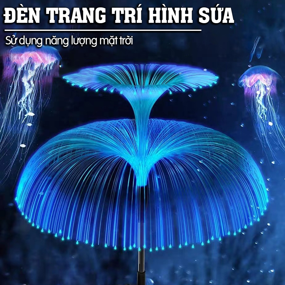 Đèn năng lượng mặt trời trang trí sân vườn hình con sứa. trang trí sân vườn, ban công, lối đi- K1600