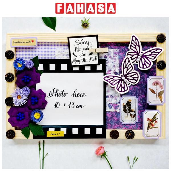 Khung Ảnh Hoa Bướm - 20 x 30 cm - Vinacraft - Màu Tím