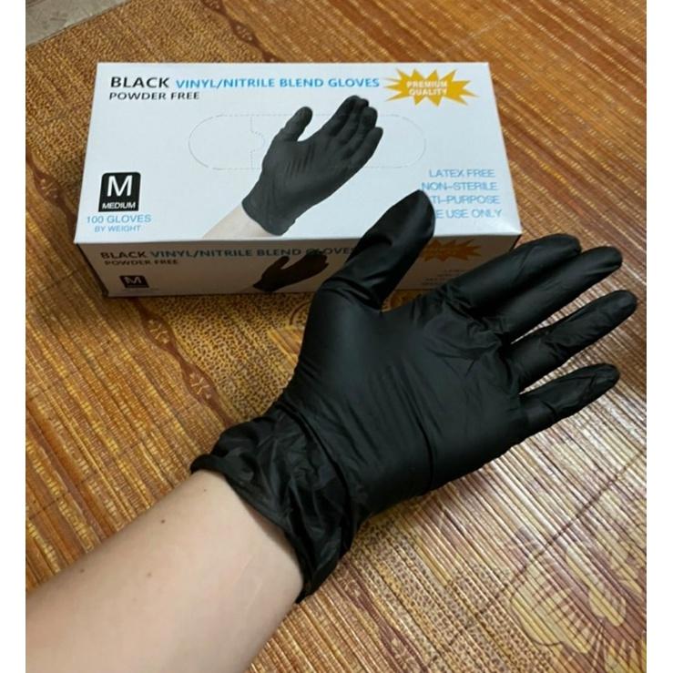 Gang Tay Cao Su Đen Phun Xăm