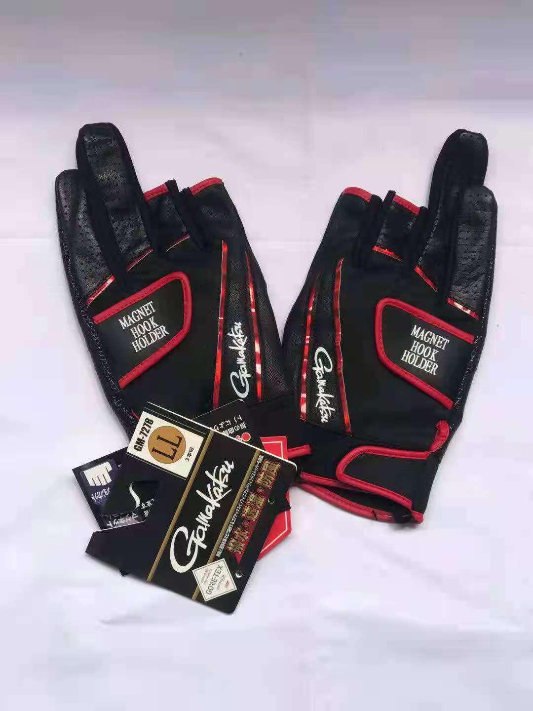 2021 Gamakatsu Da Chống Trượt 3 Ngón Tay Găng Tay Câu Cá Thể Thao Ngoài Trời Cắm Trại Leo Núi Có Câu Cá Mặc-Găng Tay Chống