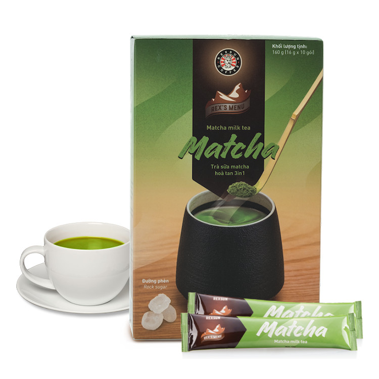 Trà Sữa Hoà Tan Instant Delight Matcha - 160g - Rexsun