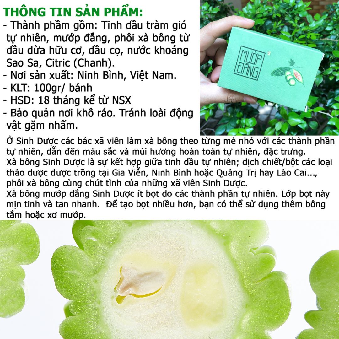 Xà bông mướp đắng Sinh dược - 100g/ bánh