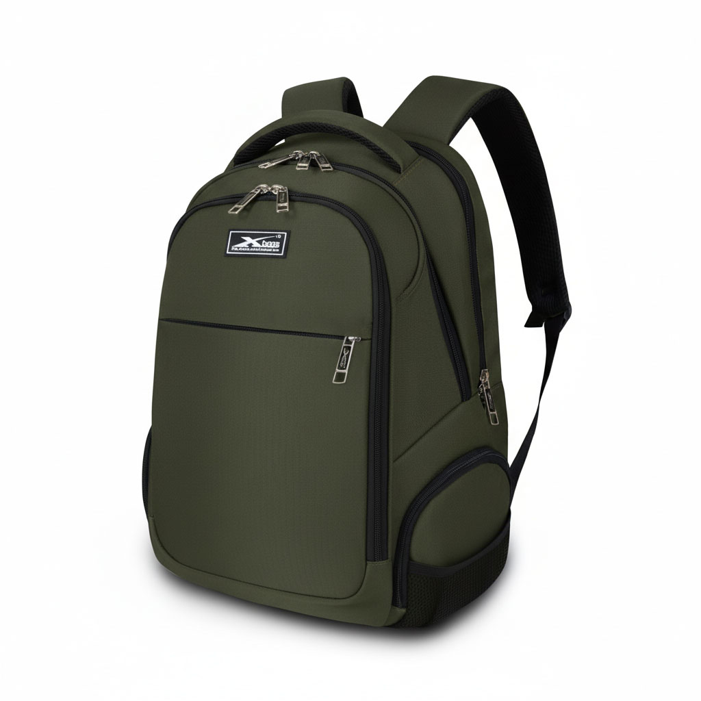 Balo du lịch chống nước cao cấp Xbags Travel – Balo phượt cỡ lớn, nhiều ngăn tiện lợi, bền đẹp xanh rêu thời trang XB1001