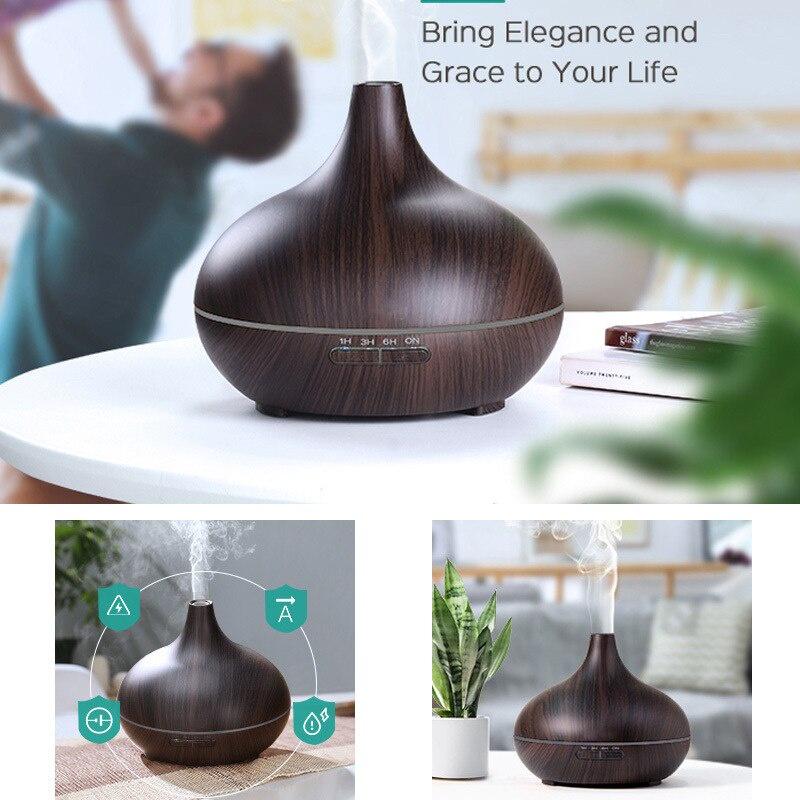 USB Air Humidifier Aroma Diffuser remote control 7 Colors Changing LED Lights cool mist maker Air Purifier for Home 400ML