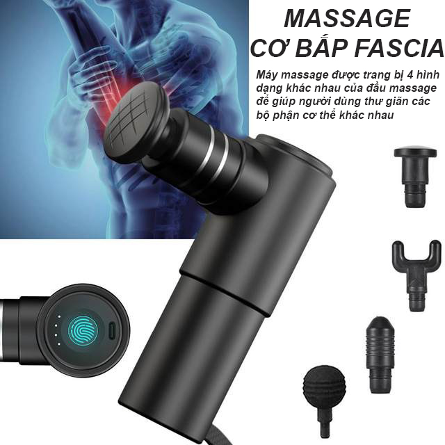 Máy Massage gun toàn thân BOOSTER MINI POCKET Cầm Tay Cao Cấp Giảm đau mỏi mỏi vai gáy,đau giãn căng cơ hiệu quả