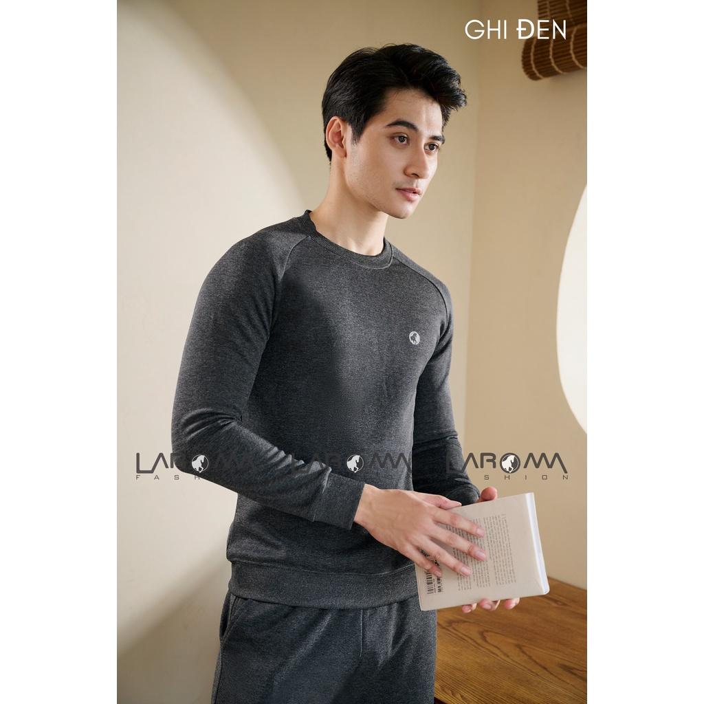 Bộ Quần Áo Nỉ Thu Đông Cổ Chui Laroma Cho Nam | Sọc Đơn - Giữ Ấm - Vải Thơm - Kháng Khuẩn