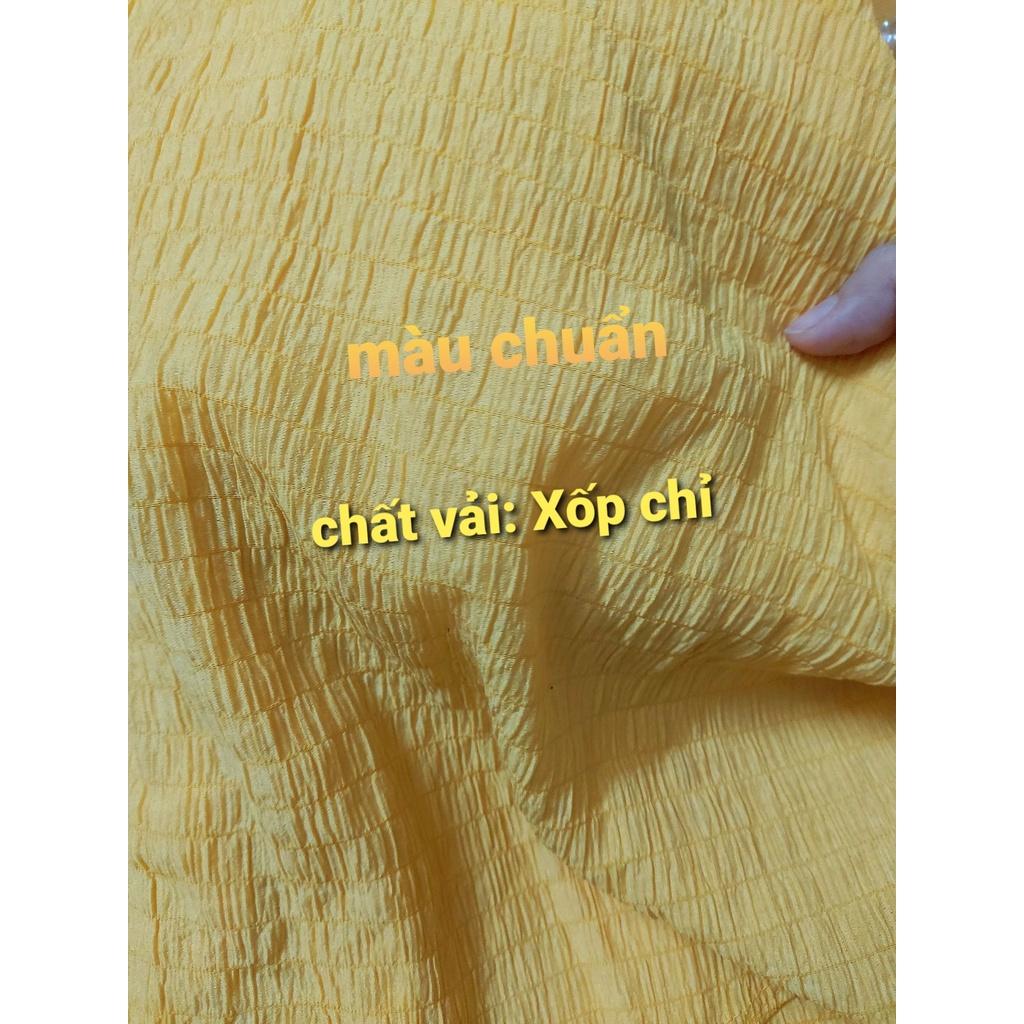Đầm xoè tiểu thư cổ tròn nhún tầng siêu xinh