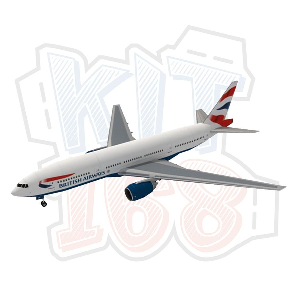 Mô hình giấy máy bay Boeing 777-200 British Airways