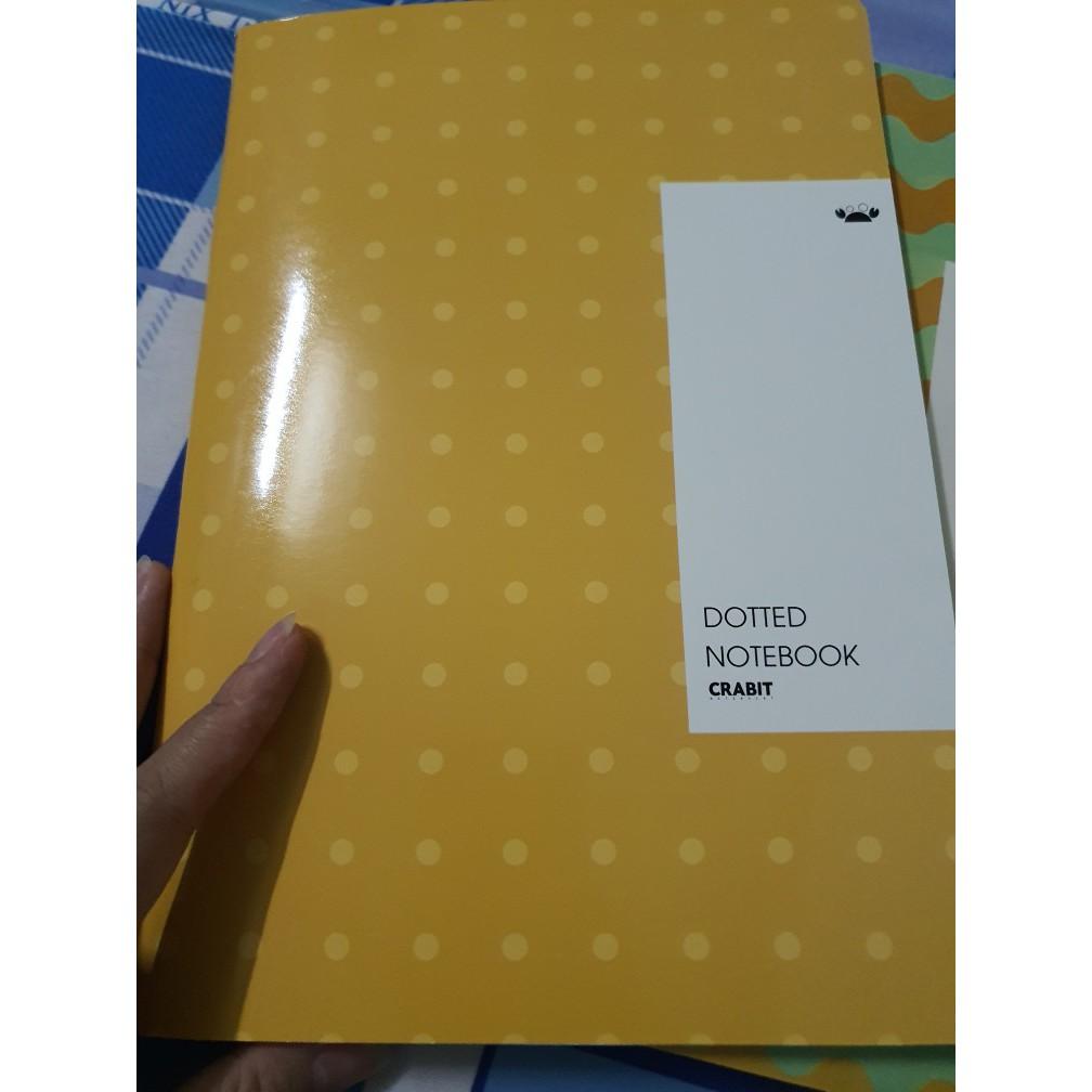 Combo 3 Vở Crabit Dotted Notebook - Vở Kẻ Chấm Bi - Màu vàng