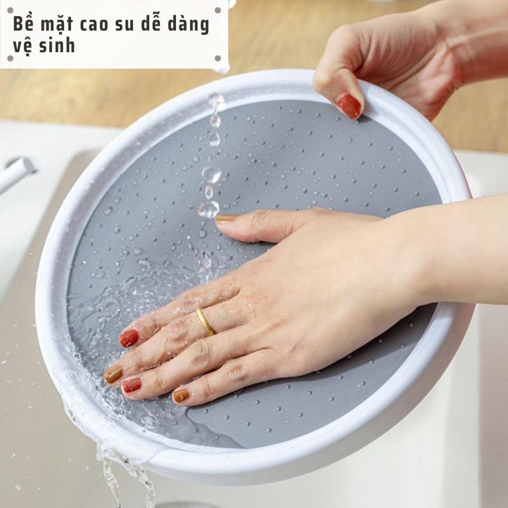 Kệ gia vị để bàn, kệ bếp xoay tròn 360 tiện dụng