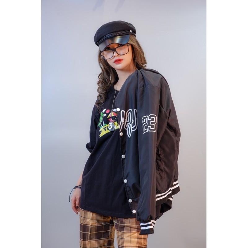 Áo Khoác Dù 241 Bomber Viền Po 2 Màu Hàng Unisex 2 Lớp Cực Chất