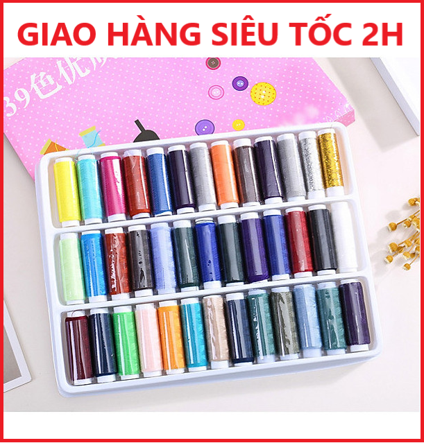 Hộp 39 cuộn chỉ màu