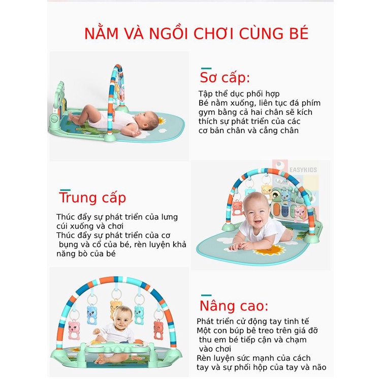 Thảm Nhạc Cho Bé Sơ Sinh Nằm Chơi Piano Gym Little Baby Đồ Chơi Cho Bé Sơ Sinh Vận Động 4 Giác Quan Thông Minh Hình Thú Đáng Yêu Thảm Chơi Cho Bé Kết Hợp Vận Động Có Cảm Biến Âm Nhạc