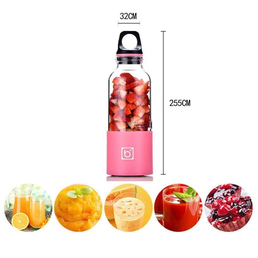 Máy Xay Sinh Tố Bingo Juicer Cup Cầm Tay  Mini Sạc Pin 4 Lưỡi 500Ml - Siêu Tiện Dụng Cho Mùa Hè 2021