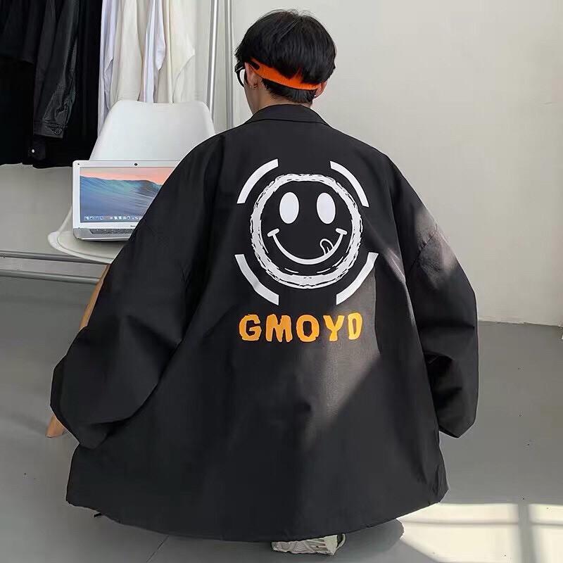 Áo khoác dù cardigan unisex form rộng