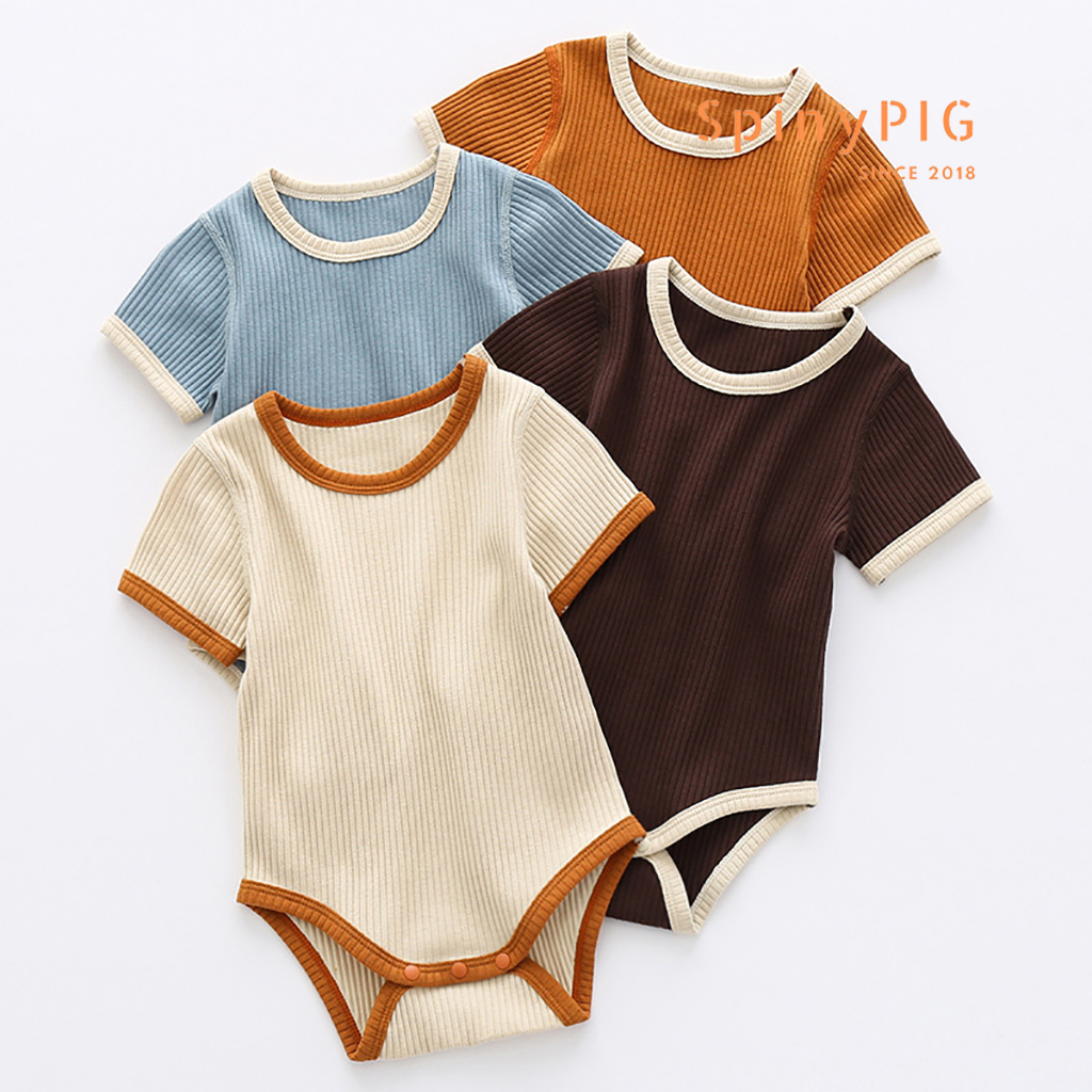 Bộ body cho bé sơ sinh 0-2 tuổi cotton style Hàn Quốc thoáng khí cho bé trai bé gái mùa hè thu