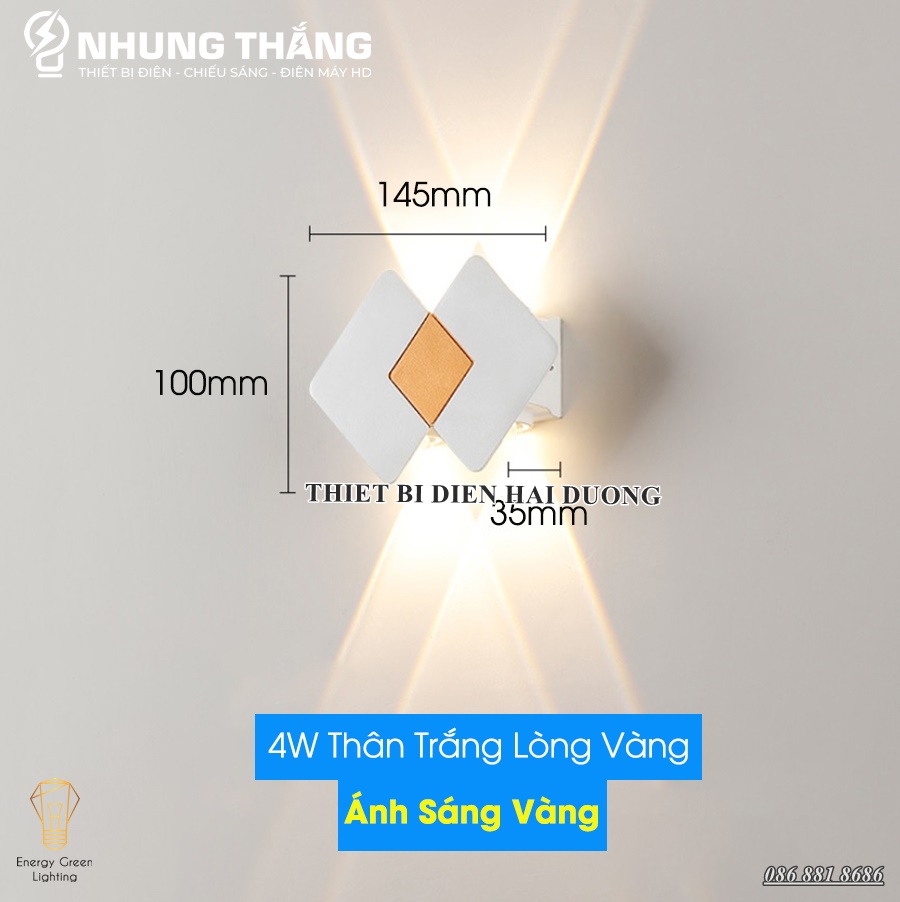 Nhiều Mẫu - Đèn Hắt Tường Chống Nước 2 Đầu Chiếu Sáng DT-02119 - Thân Nhôm - Chip Led Siêu Sáng