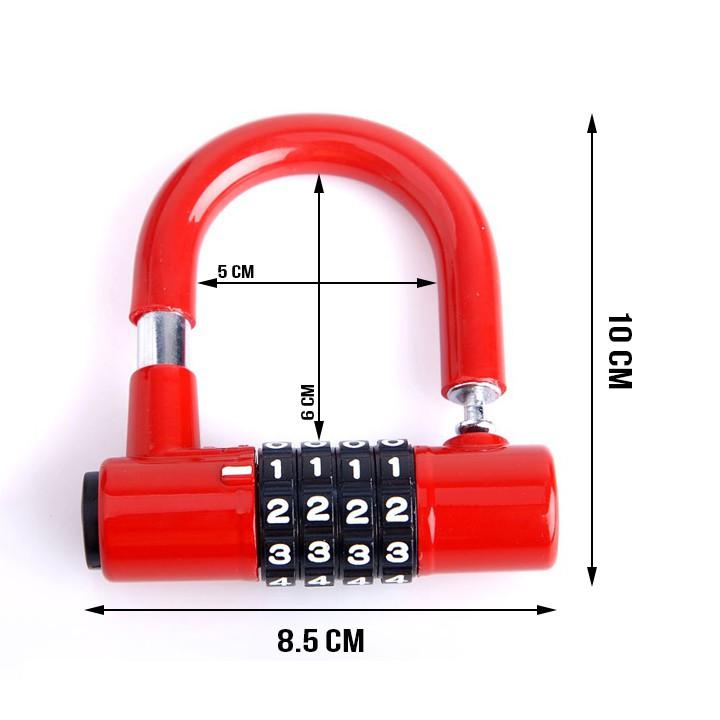 Ổ Khóa Chữ U Mini 4 Mã Số Bảo Đảm An Toàn Cho Tài Sản