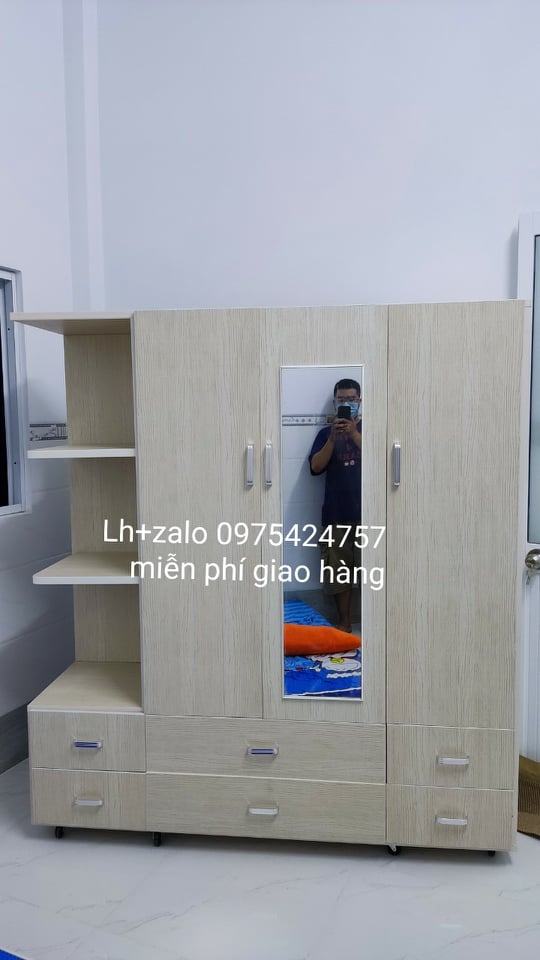 Tủ nhựa đài loan 3 cánh 1 kệ