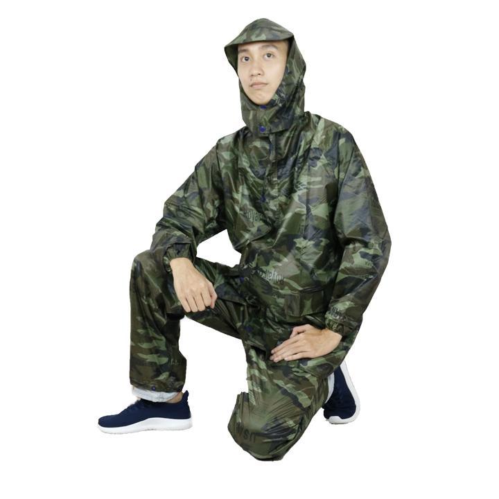 bộ áo quần mưa lính vải dù 2 lớp 3 chức năng chống thấm nước cao cấp