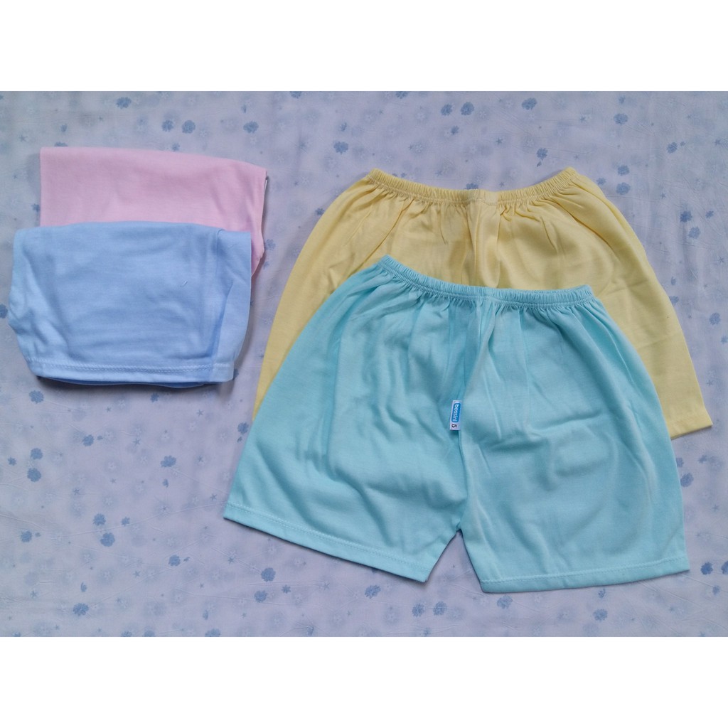 Set 5 quần ngắn sơ sinh màu cho bé   2-12kg