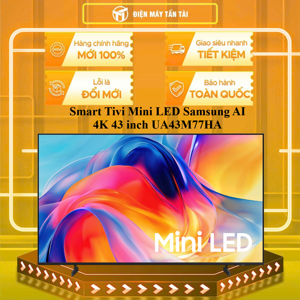 UA43M77HA - Smart Tivi Mini LED Samsung AI 4K 43 inch UA43M77HA - HÀNG CHÍNH HÃNG - GIAO HCM