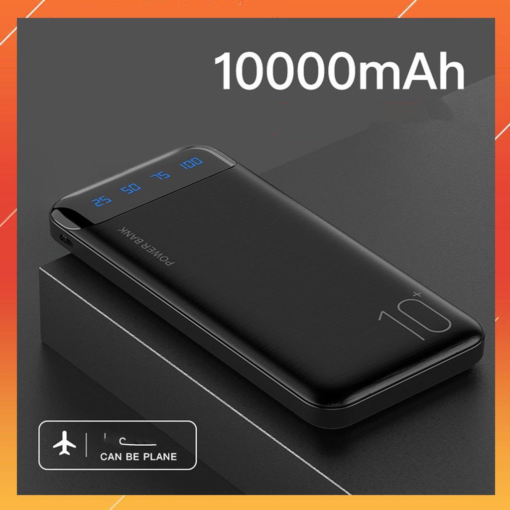 Sạc dự phòng 10000mAh tích hợp đèn Led hiển thị pin, 2 cổng sạc USB, Bảo hành 12Tháng, Chính hãng Remax Wk161