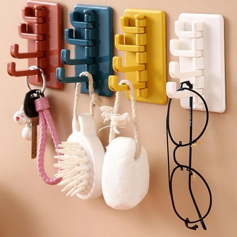 Móc treo đồ dán tường 4 nhánh, móc treo tiện lợi