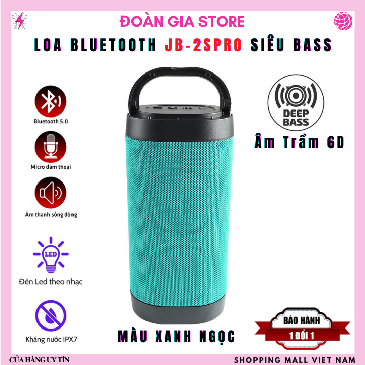 Loa bluetooth JB-PRO-2S Siêu bass 7W mẫu mới cao cấp nhiều tính năng mới , có công nghệ Deep Bass 9D