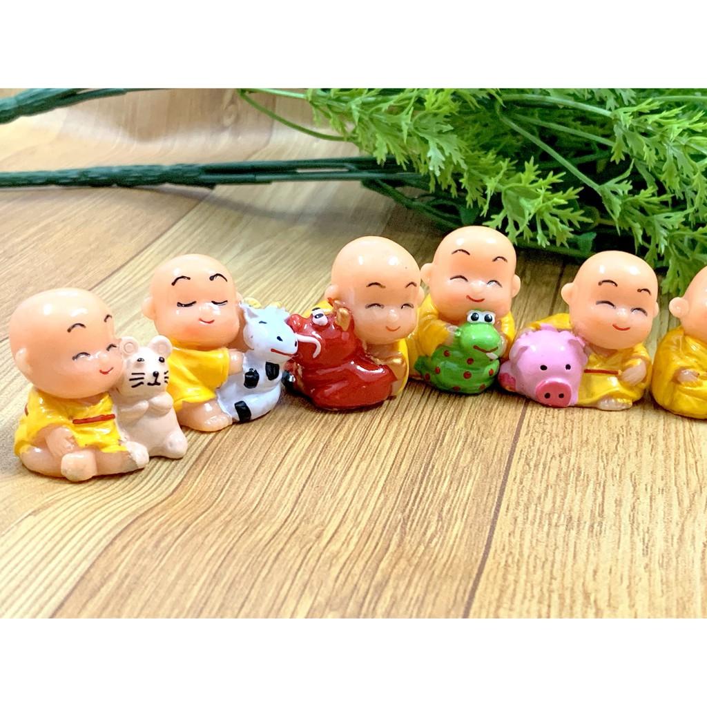 Full Set Bộ Tượng Chú Tiểu 12 Con Giáp Tài Lộc