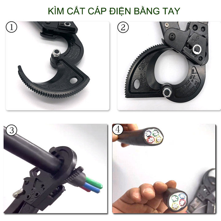 Kìm cắt cáp điện cầm tay 325A, dùng cho cáp đơn 240mm2 hoặc đường kính cáp tới 28mm