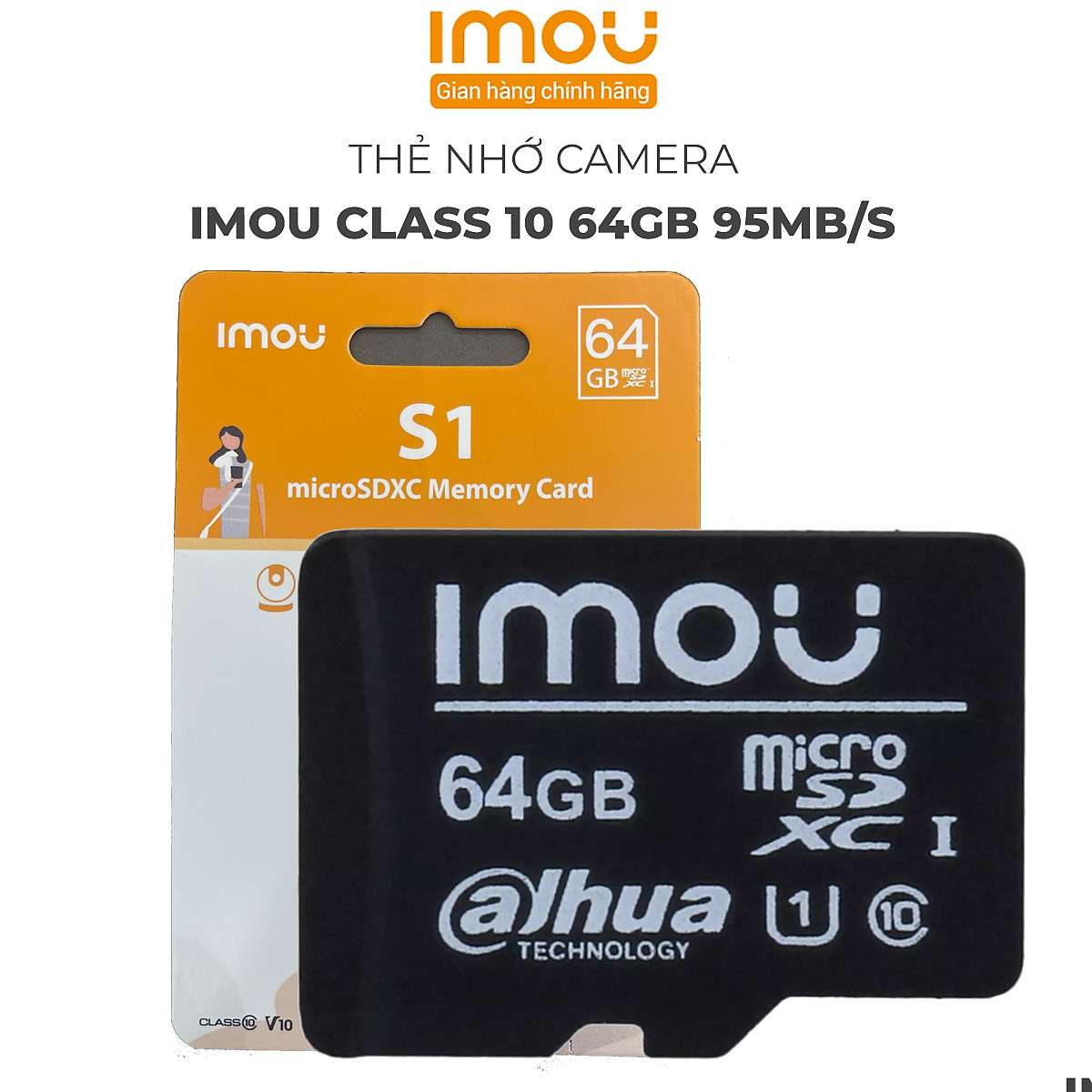 Thẻ Nhớ IMOU Micro SD 64Gb/32Gb cho Camera - Hàng Chính Hãng