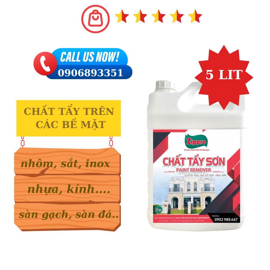 Chất tẩy sơn, tẩy xi măng loại 5lit, tẩy nhanh, sạch trên nhôm, kính, nhựa, gạch men